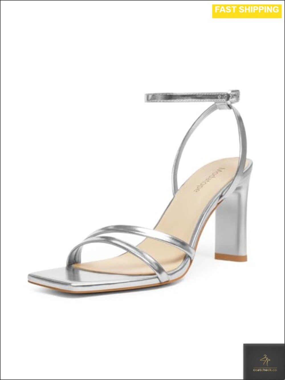Womens Chunky High Heels Square Open Toe Strappy Ankle Strap Sandals